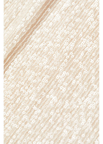 Айвори платье с пайетками H&M однотонное