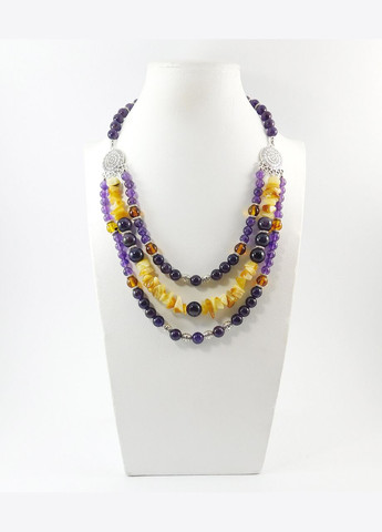 Намисто "Лаванда" Аметист, Бурштин Fursa fashion (326004542)