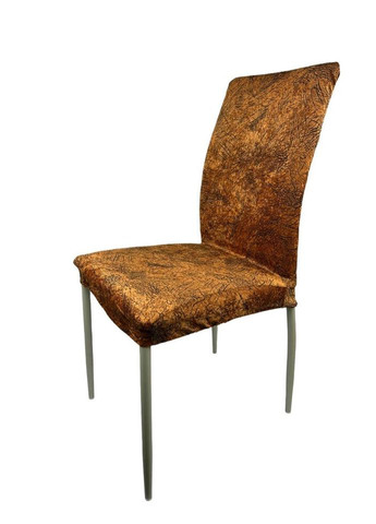 Чохол на стілець універсальний Evibu Туреччина Велюр текстурний 50696 рудий No Brand (299525675)