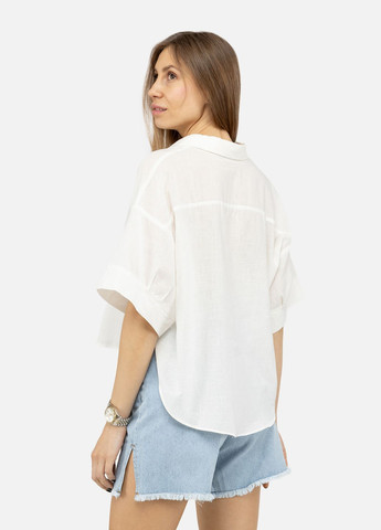 Жіноча сорочка з коротким рукавом колір білий ЦБ-00245325 Reyon (297059891)
