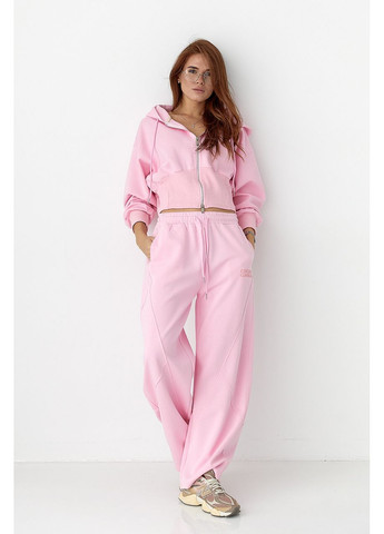 Спортивный костюм с прямыми брюками и укороченным худи - лимонный цвет Lurex (361056665)