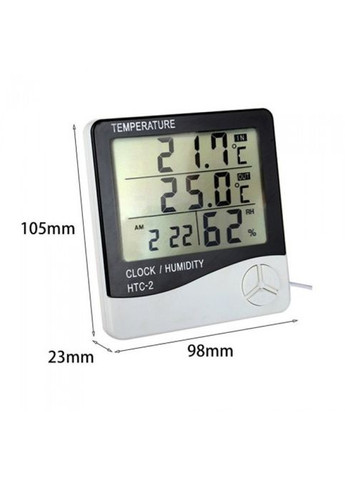 Термометр, гігрометр, метеостанція, годинник 2 + виносний датчик MDR HTC (371794114)