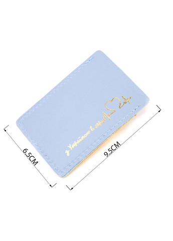 Картхолдер для карт з натуральної шкіри із двома кишенями жовто-блакитний (sku_16701) No Brand (330012748)