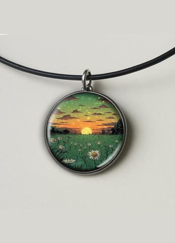 Набір підвіска (кулон) та брелок Квіткове поле #03 (подарунковий набір) No Brand (332633070)