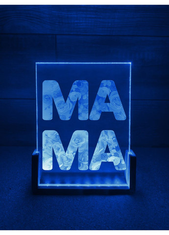 Акриловий нічник з квітковим малюнком і написом Мама Creative (355400230)