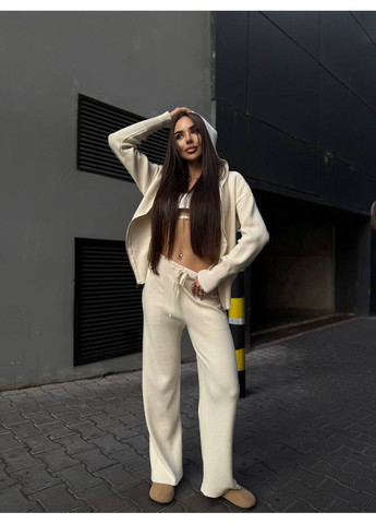 Женский костюм 2-ка с капюшоном, вязаный — ЗАМЕРЫ В ОПИСАНИИ GD/GL Модний простір (370147439)