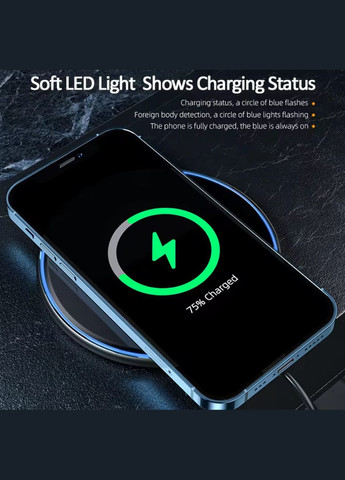Зарядний пристрій для телефонів бездротовий для iPhone/Android 15 Вт Essager (299330181)