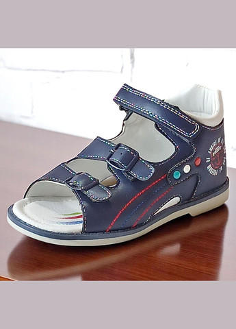 Синие повседневные ортопедические босоножки открытые сандалии на липучках для мальчика том м Tom.M на липучке