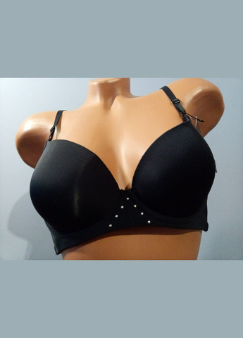 Чорний бюстгальтер чашка b на тонкому поролоні чорний FNNISS з кісточками
