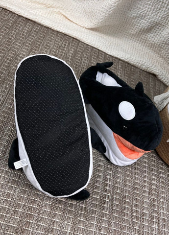 Черные домашние тапочки мужские косатка с нескользящей подошвой My Kigu