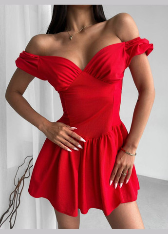 Женский комбинезон FINO Mode комбинезон-шорты красный деловой, повседневный, кэжуал, вечерний