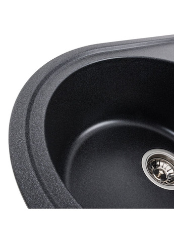 Гранитная мойка для кухни LIRA 7750 матовая Карбон Valeso (358059600)