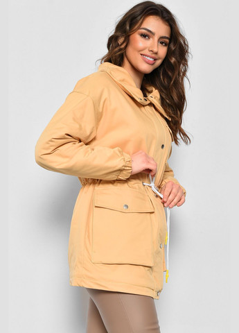 Гірчична демісезонна куртка жіноча демісезонна гірчичного кольору Let's Shop