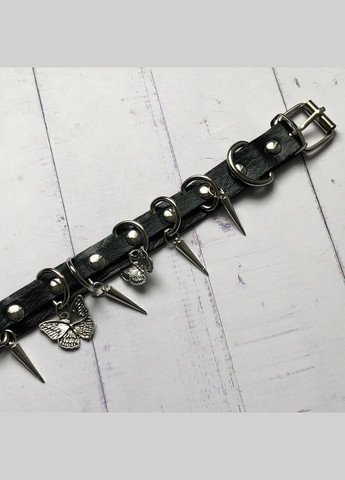 Чокер з метеликами чокер-ремінець в готичному стилі (арт.16049) No Brand екошкіра (347316615)