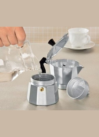 Гейзерная кофеварка BN-156 300 мл 6 чашек серая Benson (364765582)