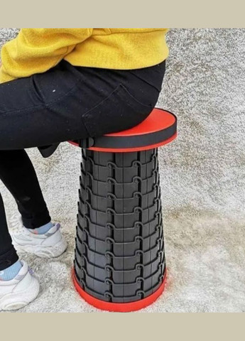Телескопічний розкладний табурет пластиковий FLEXIBLE STOOL, діаметр 25 см, висота до 47 см No Brand (340458567)
