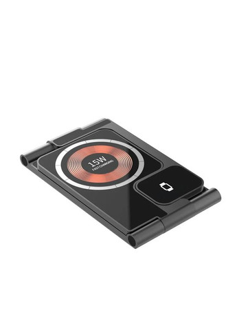 Складна бездротова зарядна станція MagSafe 3 в 1 15В чорна No Brand (331884861)