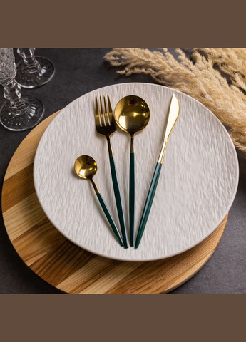 Набір столових приборів 24 предмети на 6 персон, зелений Yiwu (324234906)