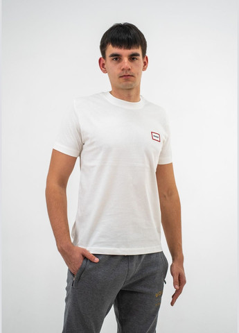 Белая футболка мужская Hugo Boss Logo Label Patch