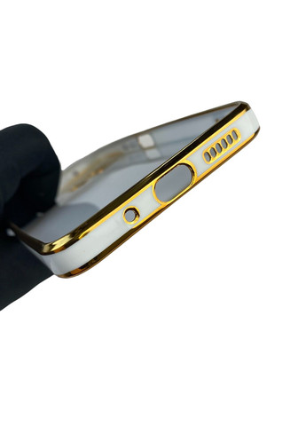 Чехол для Redmi 12 4G с кольцом MagSafe с золотой окантовкой на редми 12 белый gs1 Xiaomi (366233648)