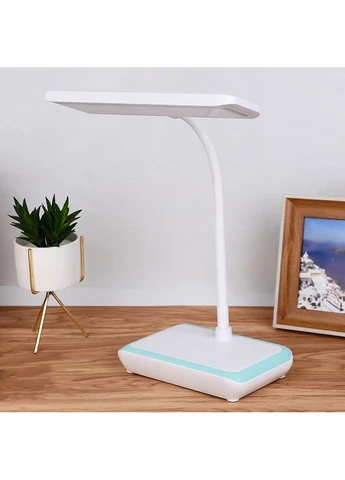 Настольная USB LED лампа WD-6048 гибкая с аккумулятором белая Weidasi (394169144)