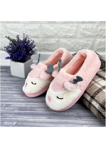 Тапочки домашні жіночі олені із закритою пятою Е-000245 Персикові Jomix (268995254)