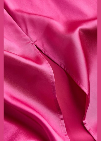 Розовое кэжуал атласное платье макси H&M однотонное