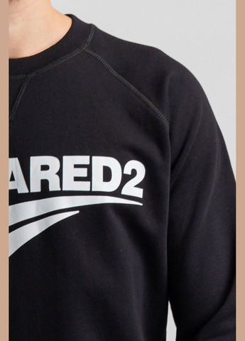 Черный черный хлопковый свитшот с логотипом Dsquared2 (339100759)