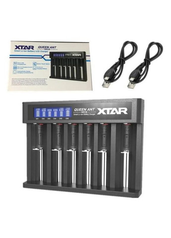 Зарядний пристрій Queen ANT-MC6 з LCD дисплеєм для Ni-Mh, Li-Ion XTAR (370968088)