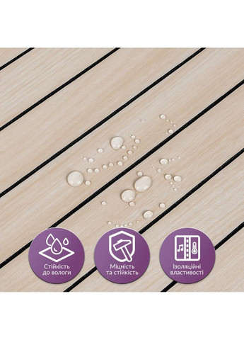 Покриття вінілове самоклеюче 3D рейки ясен кремовий 600*600*2,8мм (D) 3DPanda-2199 Sticker Wall (323154620)