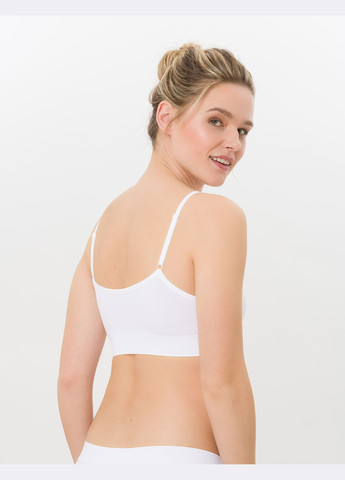 Белый бюстгальтер-топ BeeDees полиамид