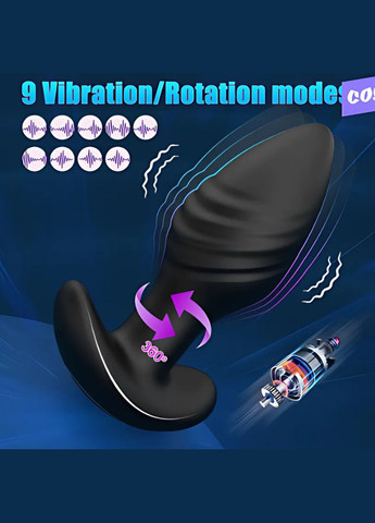 Анальна пробка з ротацією та дистанційним керуванням через додаток No Brand (340473305)