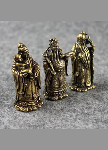 Вінтажні ретроміні статуетки буди три бога благодарні багатство настільна прикраса фен-шуй No Brand (292260441)