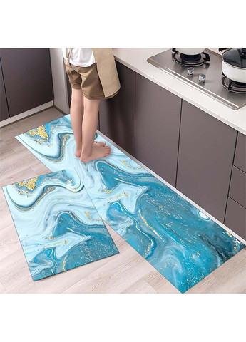 Набір килимків для кухні та ванної 120×40 см і 60×40 см водонепроникні, протиковзні, м'які, декоративні Kitchen Master (368877943)