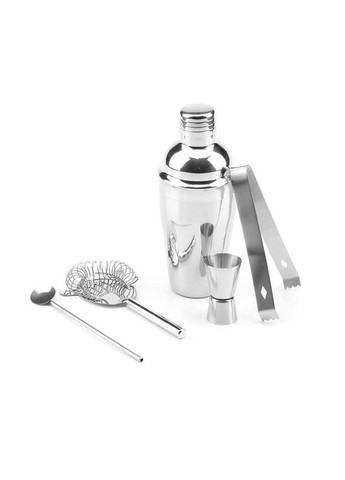 Набір для бару для приготування коктейлів 550 мл 5 предметів Сріблястий (С051366) ТМ (342122378)