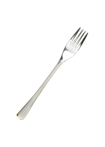 Набор десертных вилок 6 штук вилки для десерта из нержавеющей стали 15.2 см Серебро с золотой обводкой HP-20-34 Yiwu (370973961)