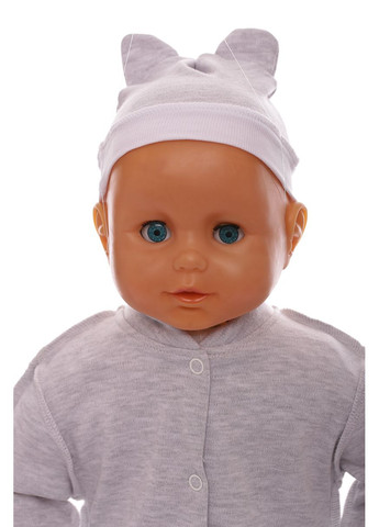 Человечек с шапкой интерлок ля-ля серый 50 см (45114) BABYKROHA (297199666)