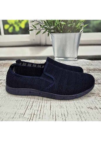 Синие мокасины мужские текстильные сетка Gipanis
