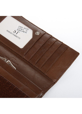 Женский кожаный лаковый кошелек SERGIO TORRETTI FEW1-V brown ST (360751413)
