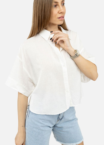 Жіноча сорочка з коротким рукавом колір білий ЦБ-00245325 Reyon (297059891)