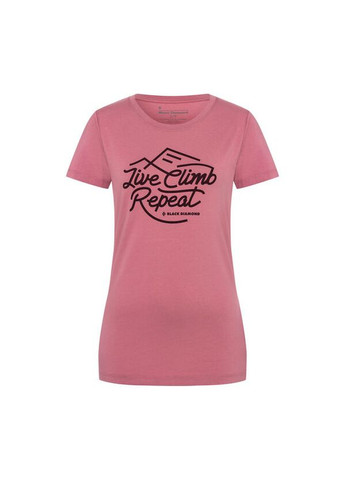 Рожева всесезон жіноча футболка ive climb repeat tee l Black Diamond