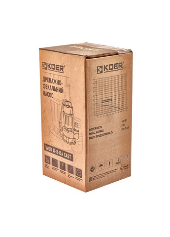 Насос дренажно-фекальний WQD 17 (корпус чавун) (KP2892) KOER (322074824)