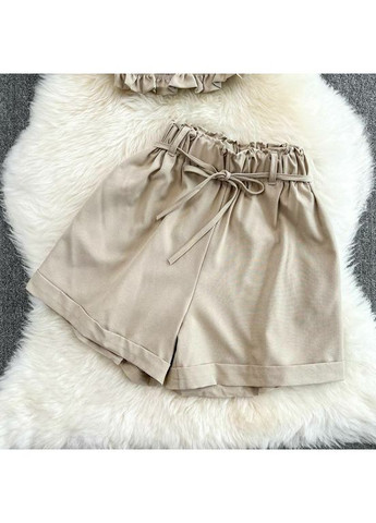 Жіночий літній костюм: топ з відкритими плечима + шорти Україна (349821585)