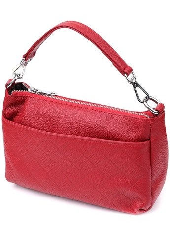 Сумка кросс-боди через плечо женская из натуральной кожи средняя Красный 38240 Vintage (355245225)