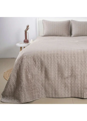 Покрывало ТЕП VELOUR Мозаика велюр полуторное 150×210 см Бежевый (57350150210) ТЕП (401860983)