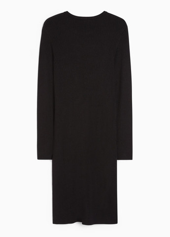 Черное кэжуал платье в рубчик C&A однотонное