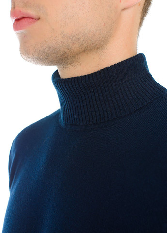Темно-синій чоловіча водолазка з м'якої італійської пряжі SVTR