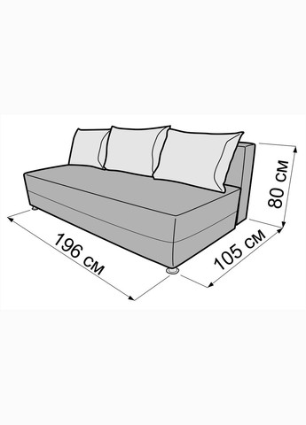 Диван еврокнига раскладной Флинт D ТМ No Brand (322500459)