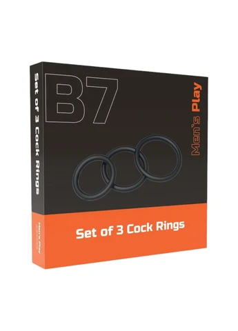 Набор из 3 силиконовых эрекционных колец Men’s play "b7" Erospace No Brand (307073349)