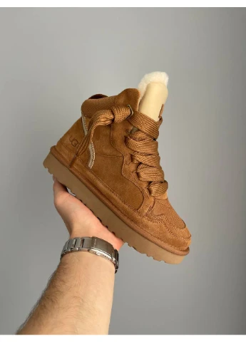 Кросівки жіночі UGG Lowmel Sneaker High Chestnut | Уггі Лоумел високі гірчичні демісезони (380857427)